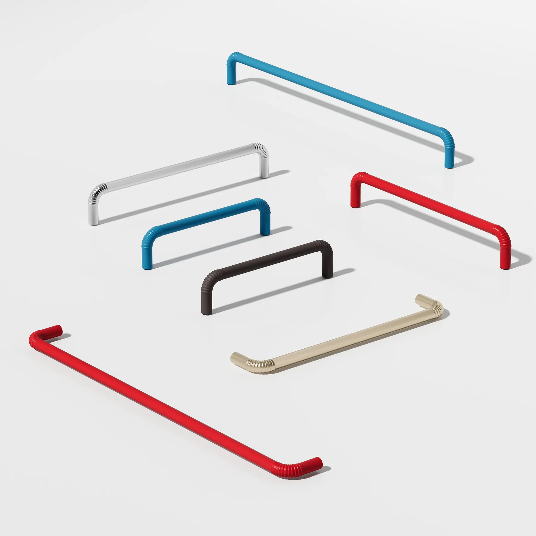 Straw handles in several colours and lengths