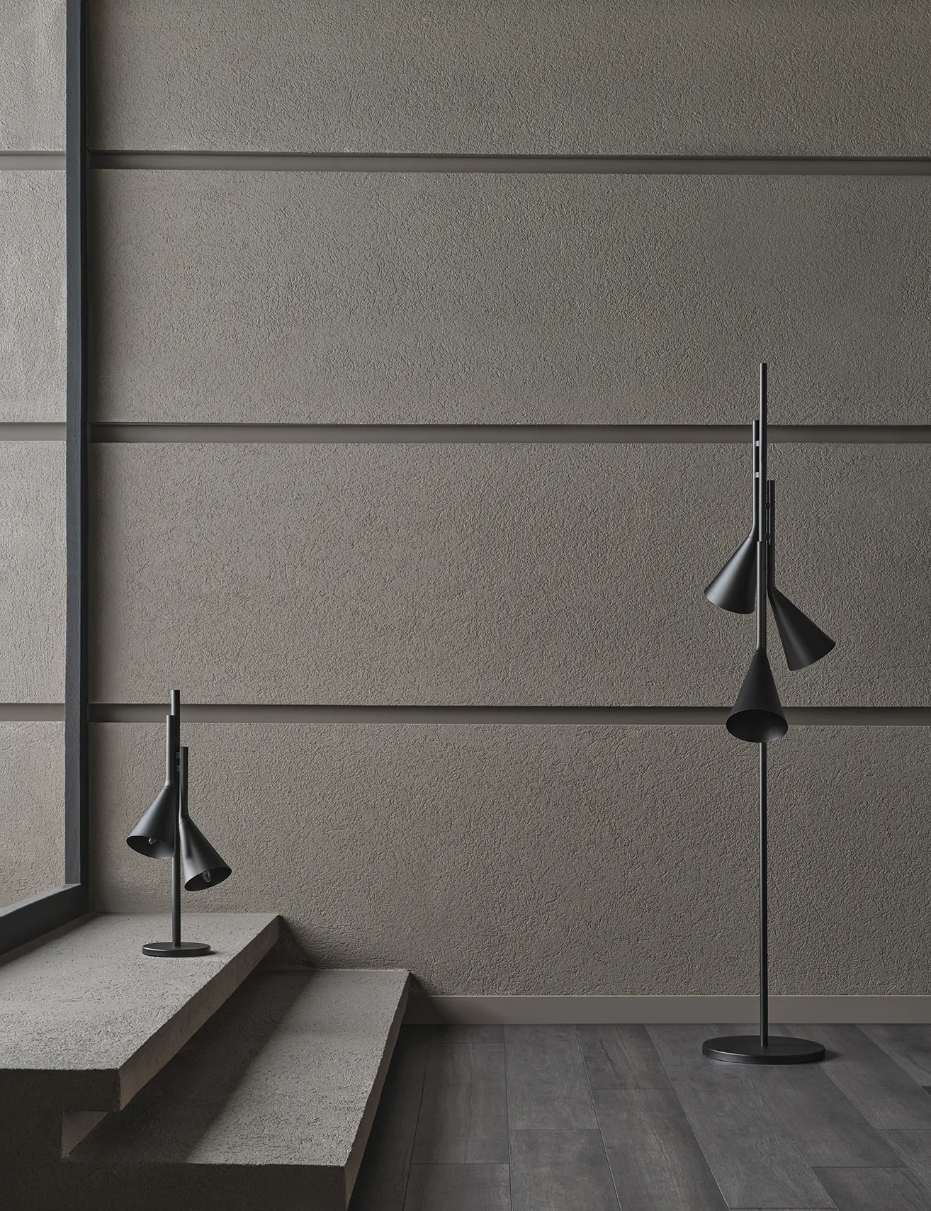 Nova floor and table lamps switched off