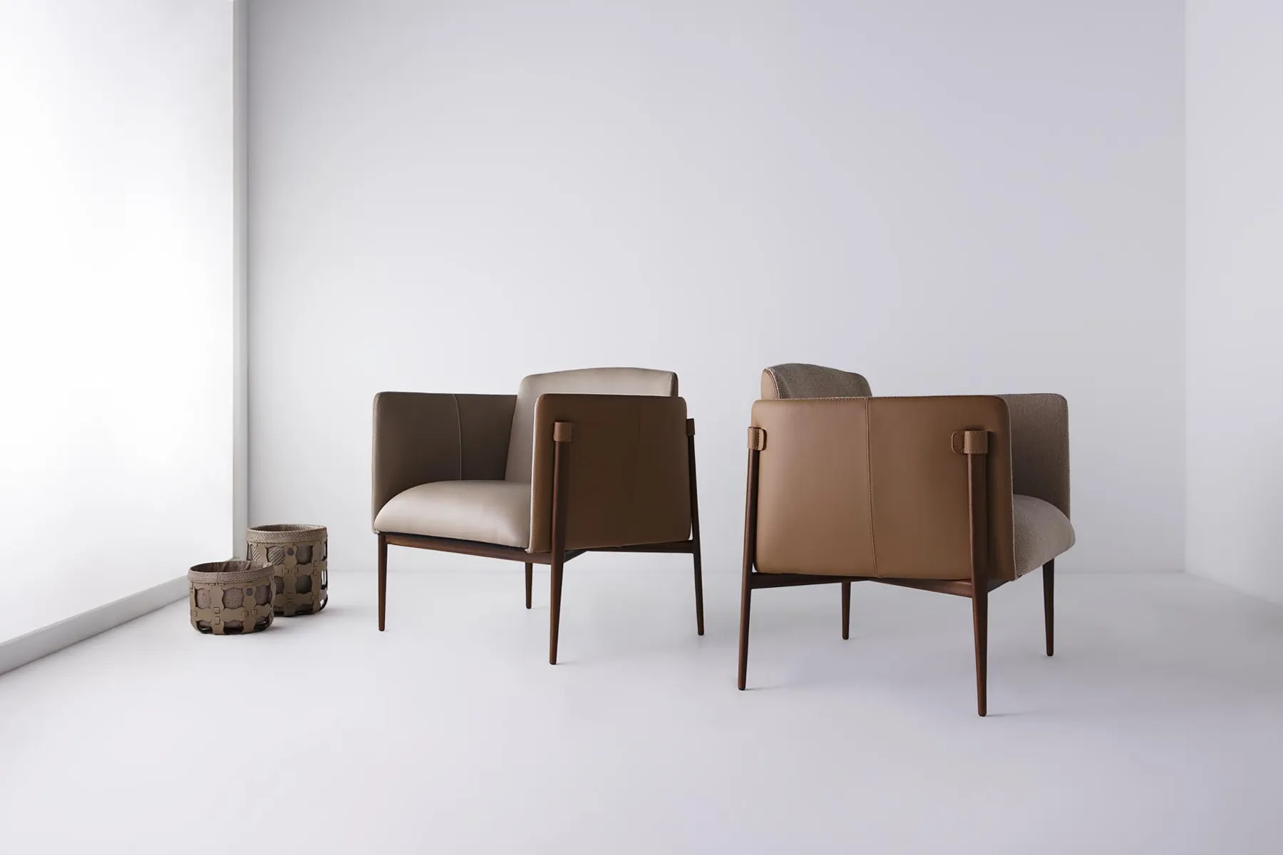Two Smoky armchairs