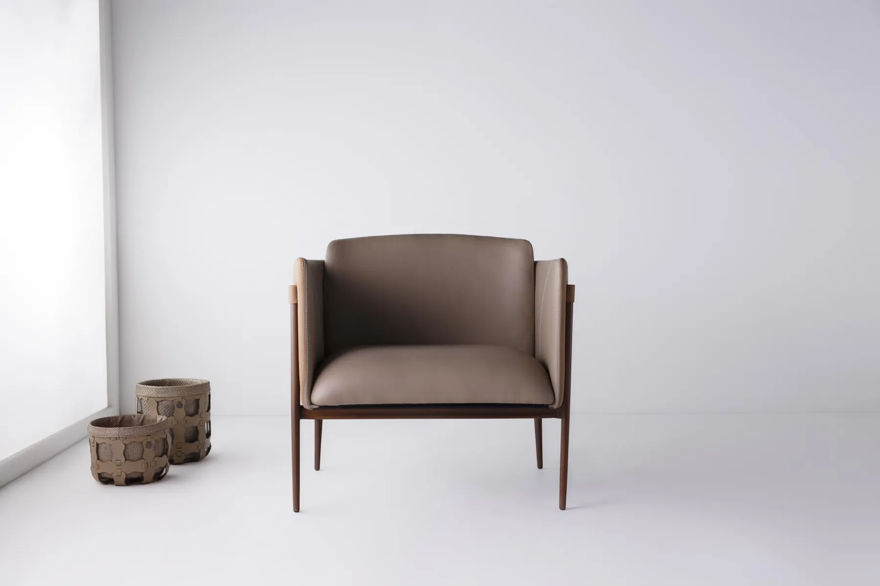 Smoky armchair, front view