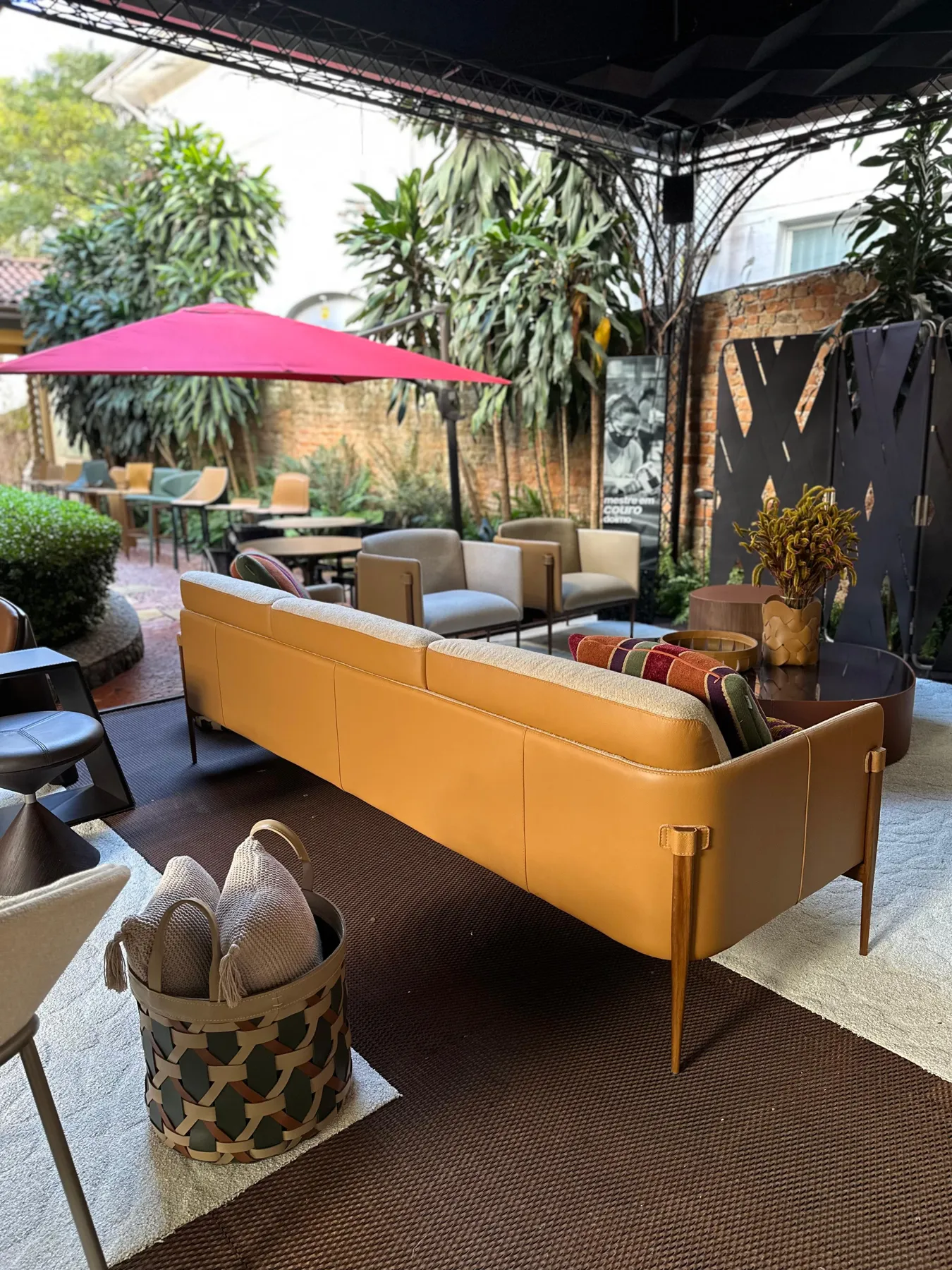 Smoky sofa, back and side