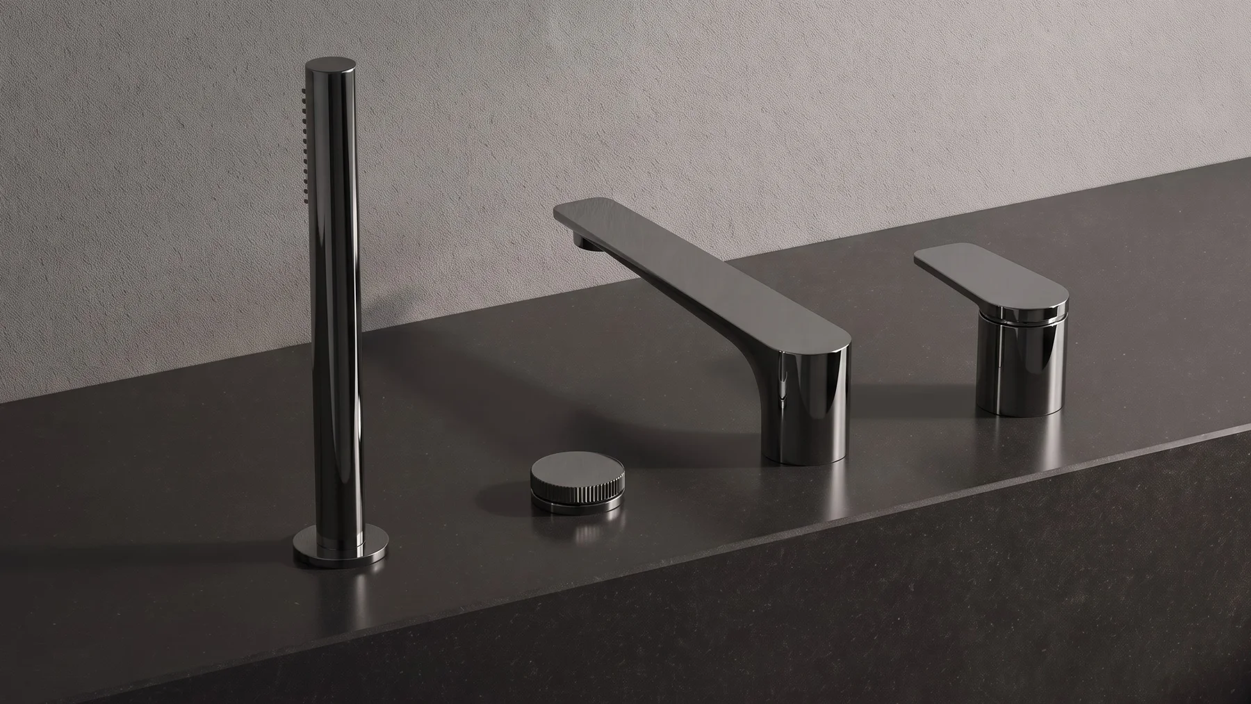 Ylon bath rim set with hand shower